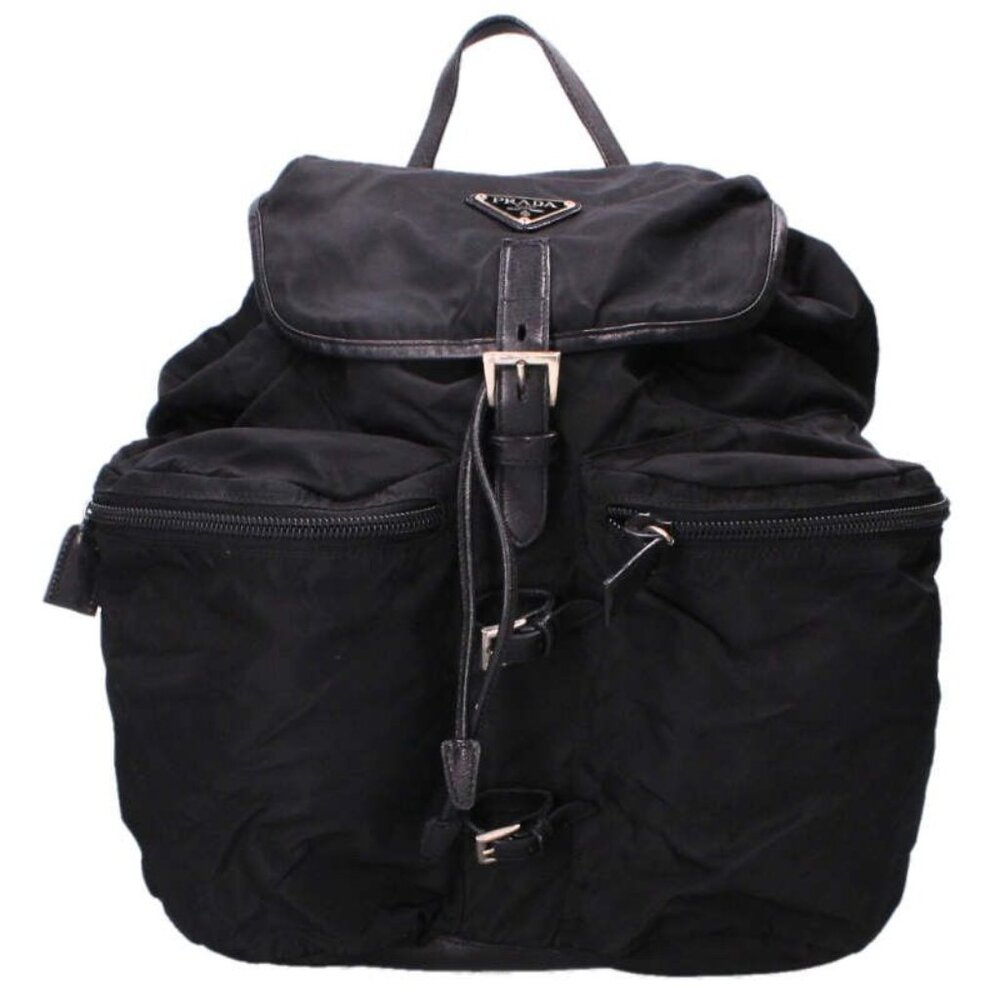 Prada Triangle Logo Nylon Backpack - image 1